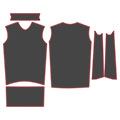 Sleeveless cycling jersey official artwork template