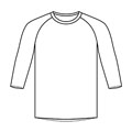 3/4 sleeve motocross jersey rendering template