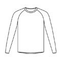 Long sleeve motocross jersey rendering template